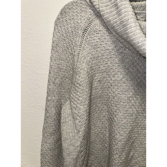 Banana Republic Funnel Neck Sweater Light Gray Merino Wool Alpaca Blend Medium - Picture 5 of 6